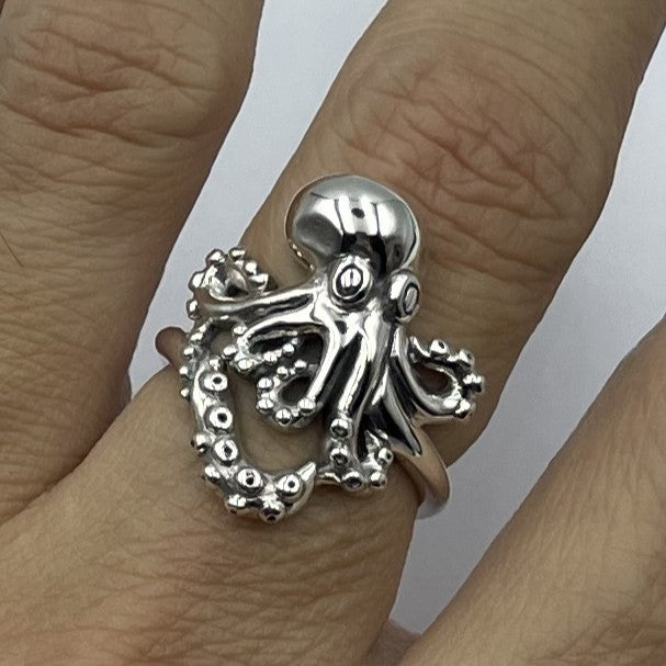 Octopus Sterling Silver Wrap Ring TRI2524