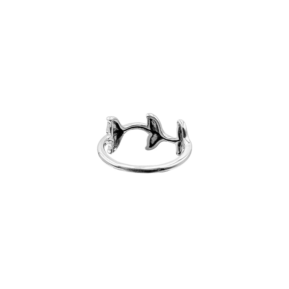 DiveSilver Triple Whale Tails Sterling Silver Ring TRI2530