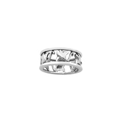 Manta Ray Sterling Silver Hollow Band Ring by DiveSilver TRI2537