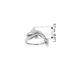 Small Dolphin Sterling Silver Ring by DiveSilver TRI2542