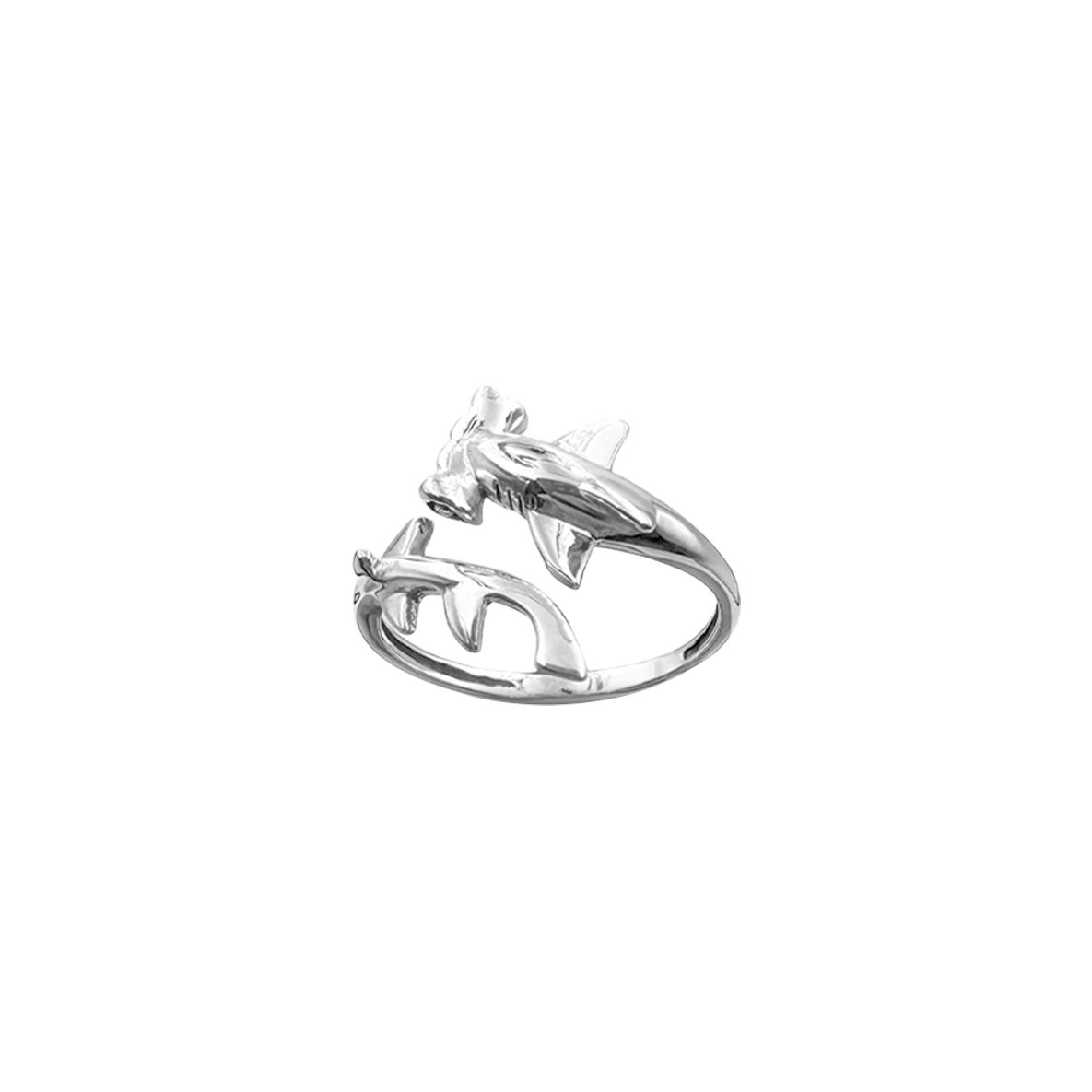 Hammerhead Shark Sterling Silver Wrap Ring by DiveSilver TRI2555