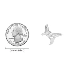 Double Whale Tail Sterling Silver Ring TRI2586