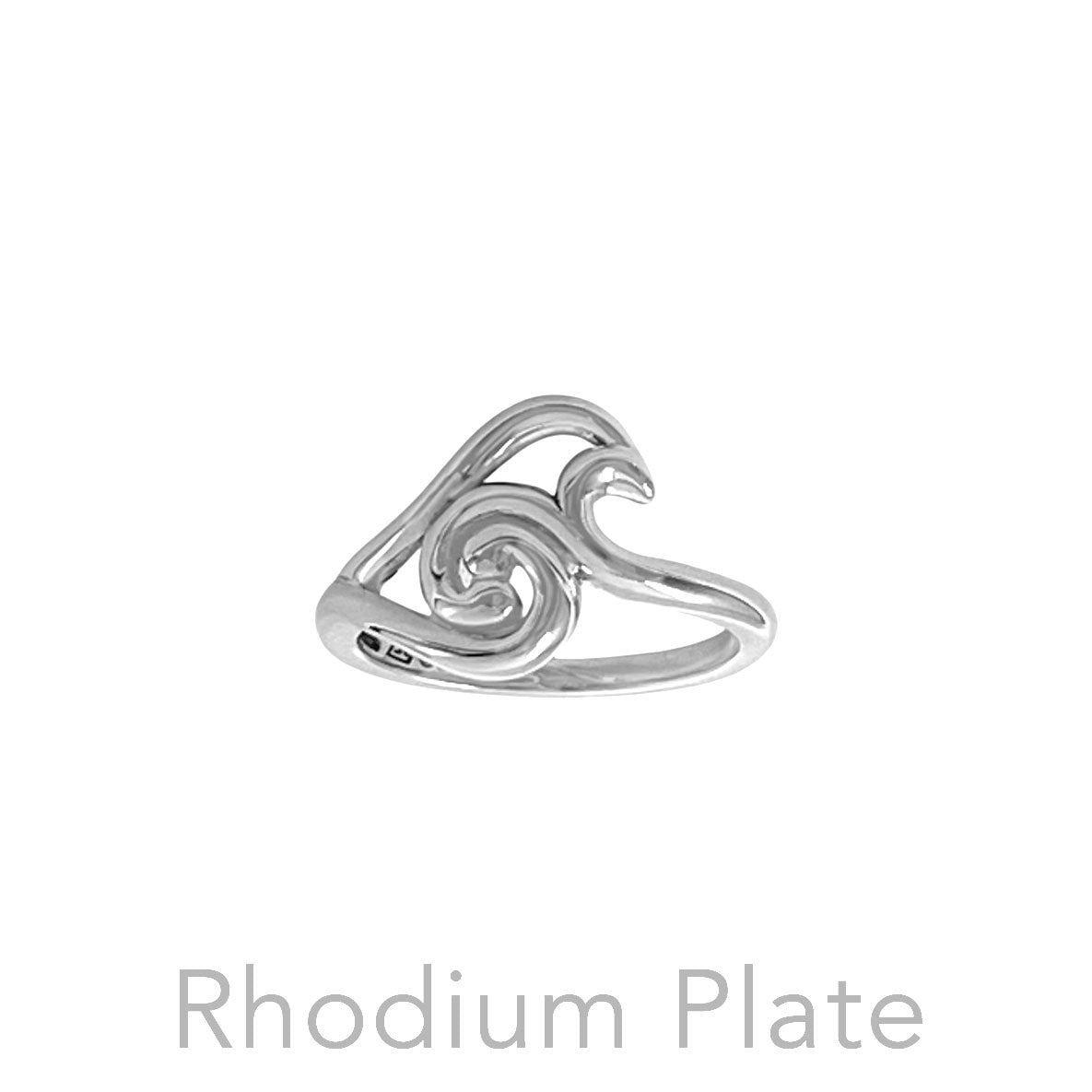 Spiral Wave Sterling Silver Ring TRI2606