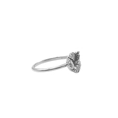 Hibiscus Flower Sterling Silver Ring TRI2608