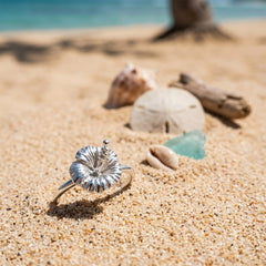Hibiscus Flower Sterling Silver Ring TRI2608