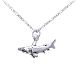 Hammerhead Shark Silver Pendant with Chain TSE057