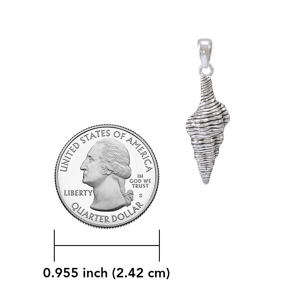 Seashell Silver Pendant With Chain Set TSE751