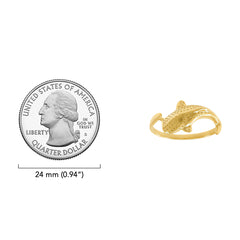 Whale Shark Sterling Silver with Gold Vermeil Plate Ring VTR1765