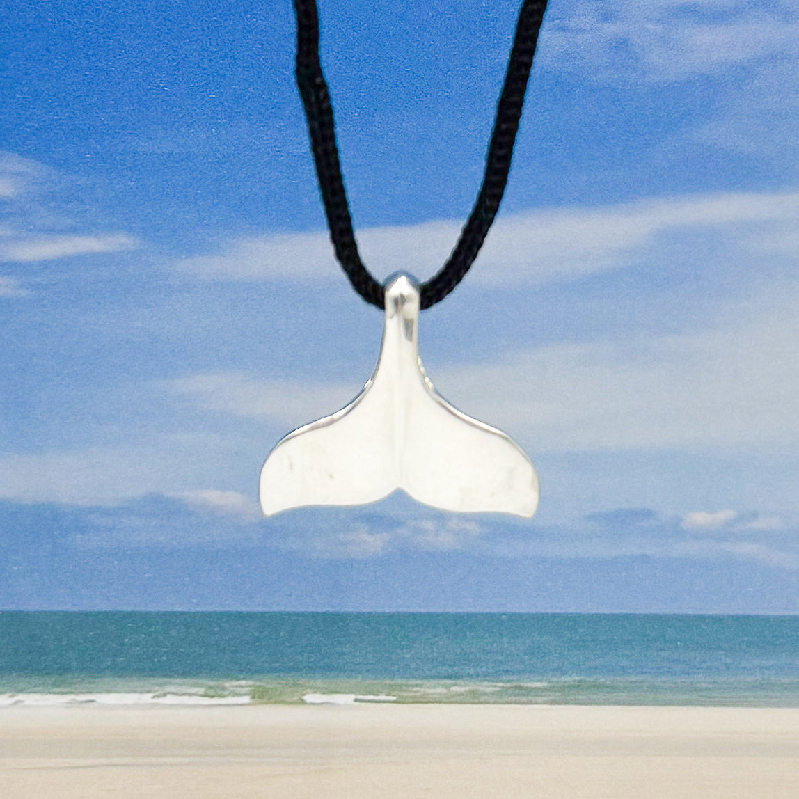 Humpback Whale Tail Sterling Silver Pendant WP034