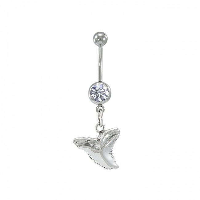 Shark Tooth Sterling Silver Body Jewelry BJ004 - Body Jewelrys