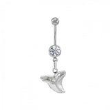 Shark Tooth Sterling Silver Body Jewelry BJ004 - Body Jewelrys