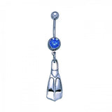Swim Fins Sterling Silver Body Jewelry BJ018 - Body Jewelrys