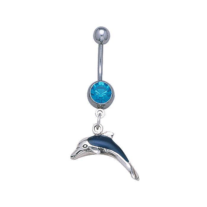 Dolphin Sterling Silver Body Jewelry BJ020 - Body Jewelrys