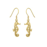 Celtic Knots Seahorse Solid Gold Earrings GER033