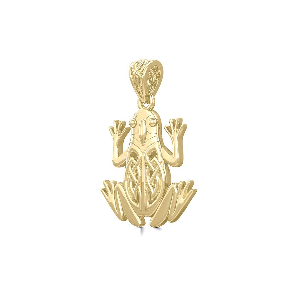 Celtic Frog Solid Gold Pendant GPD5691