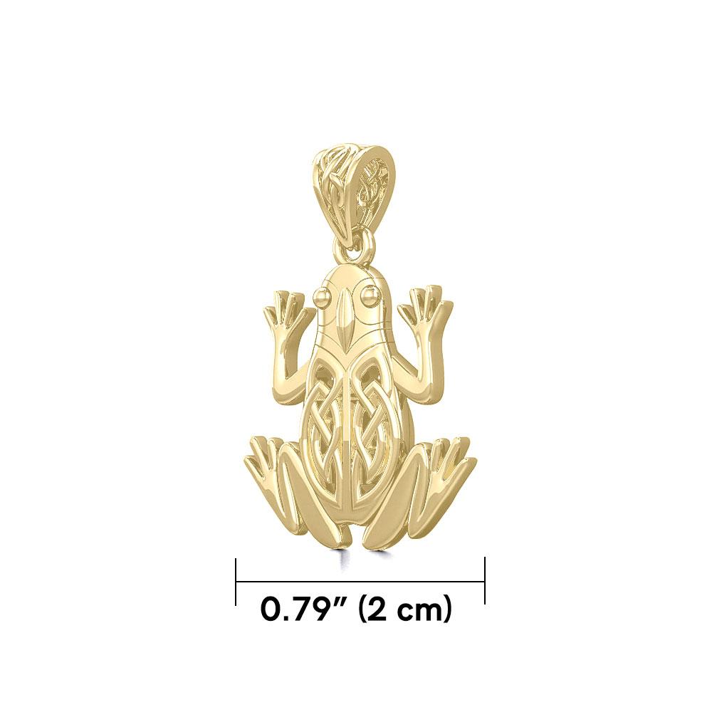 Celtic Frog Solid Gold Pendant GPD5691