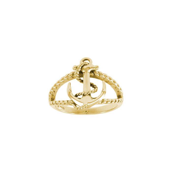 Anchor Solid Gold Ring GRI1461 - Ring