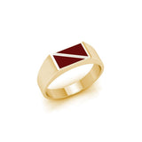 Dive Flag Solid Gold Ring with Enamel GTR1794 - Ring