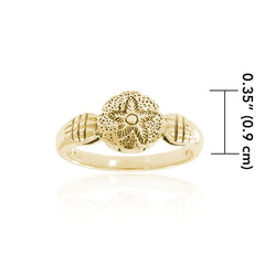 Sand Dollar Solid Gold Ring GTR3027 - Ring