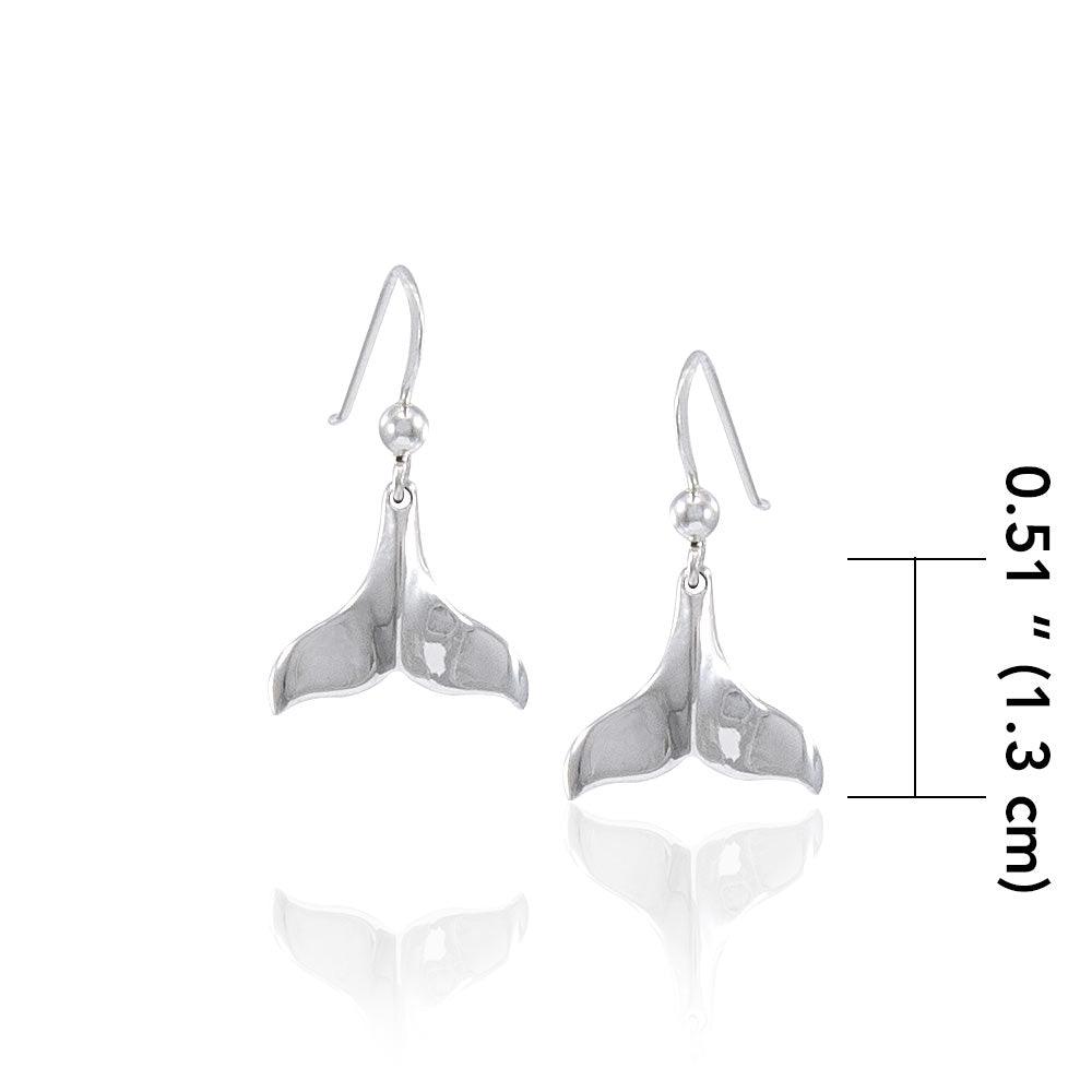 Whale Tail Sterling Silver Hook Earring JE005 - Earrings