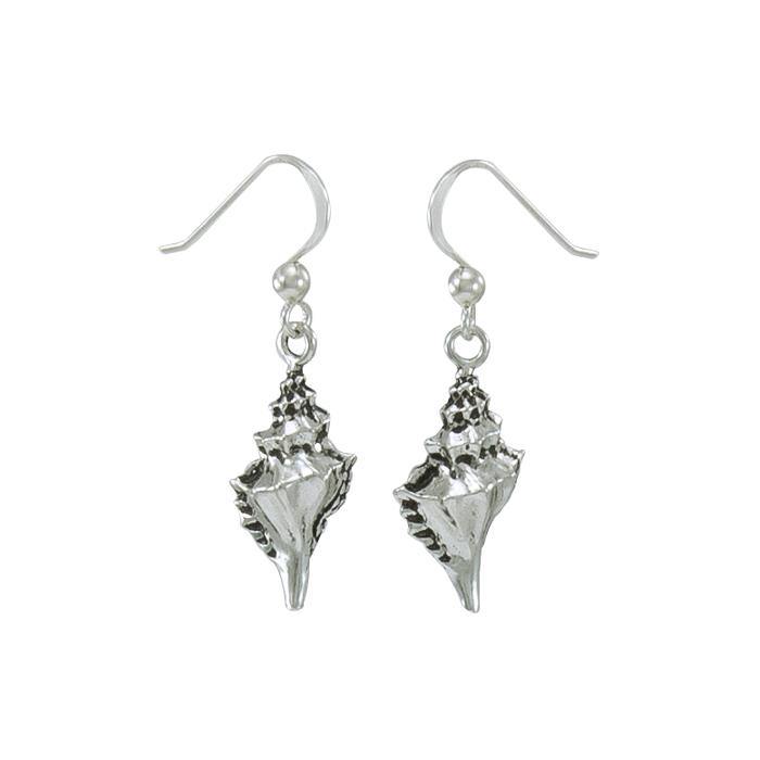Conch Shell Silver Sterling Silver Hook Earring JE035 - Earrings