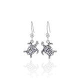 Turtle Sterling Silver Hook Earring JE223 - Earrings