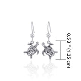 Turtle Sterling Silver Hook Earring JE223 - Earrings