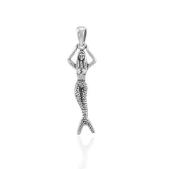 Movable Mermaid Sterling Silver Pendant JP023 - Pendants
