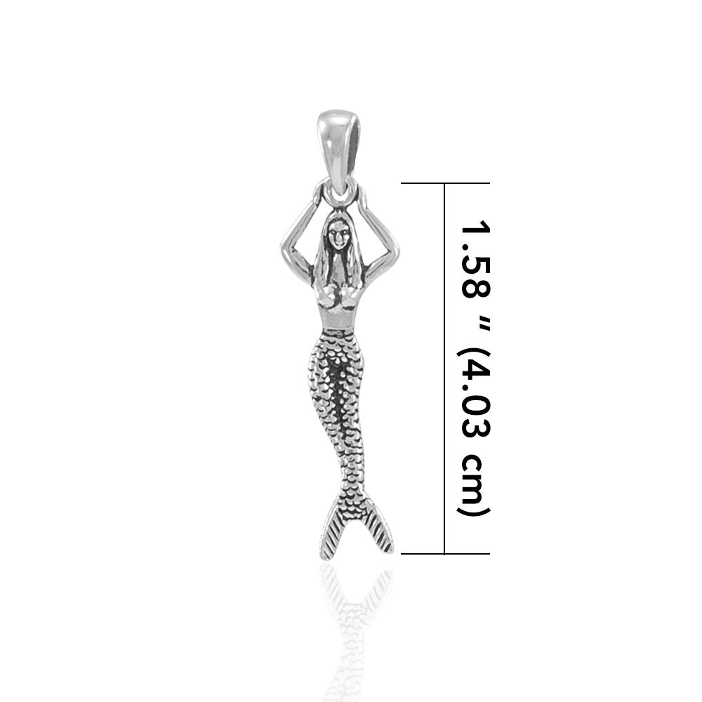 Movable Mermaid Sterling Silver Pendant JP023 - Pendants