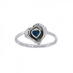 Dolphin Love Sterling Silver Ring JR139 - Rings