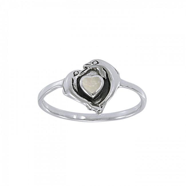 Dolphin Love Sterling Silver Ring JR139 - Rings