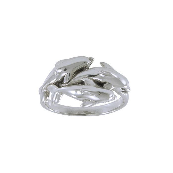 Dolphin Sterling Silver Ring MG024 - Rings
