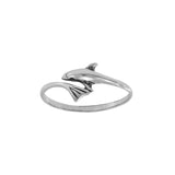 Dolphin Wrap Sterling Silver Ring MG068 - Rings