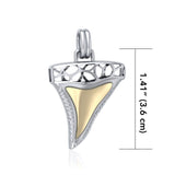 Window to Universe Shark Tooth Silver and Gold Pendant MPD5047 - Pendants