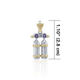 Air Tanks Sterling Silver with Gold Plated Pendant MPD693 - Pendants