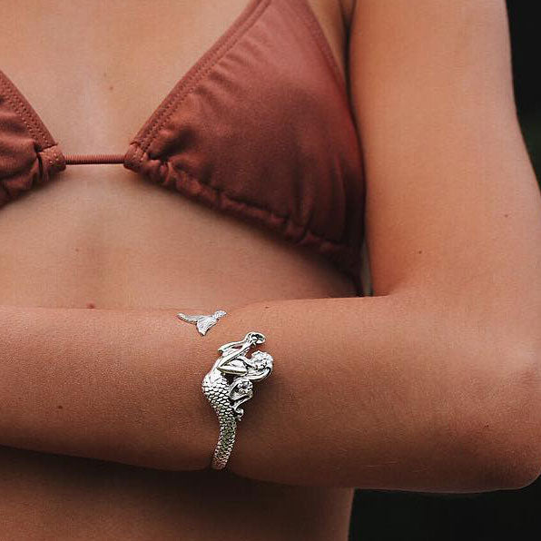 Mermaid Gemstone Cuff Bracelet TBA189 - Bracelets