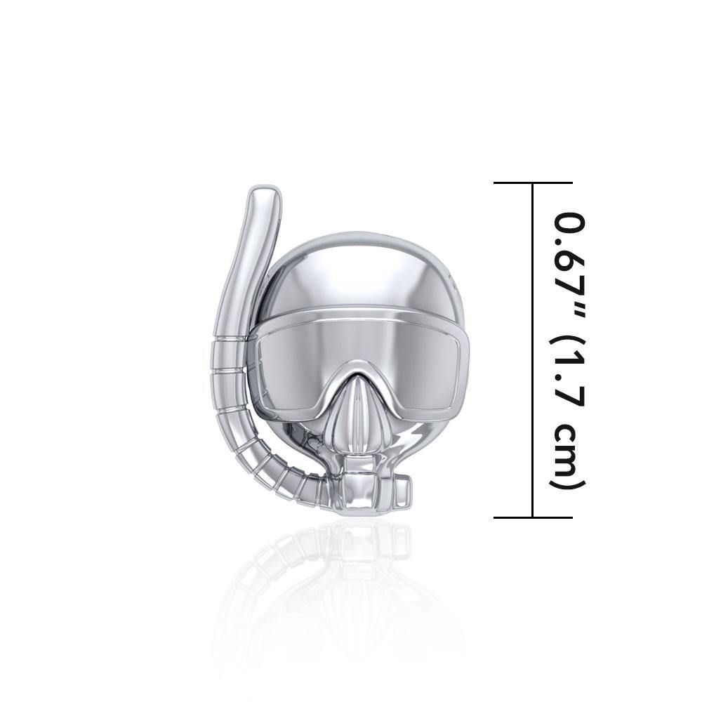 Dive Mask Sterling Silver Bead TBD353 - Beads