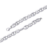 Pig Nose Sterling Silver Link Bracelet TBG307 - Bracelets
