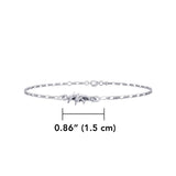 Twin Dolphins Sterling Silver Anklet TBG374