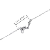 Diver Sterling Silver Anklet TBG375 - Bracelets