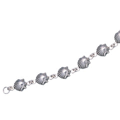 Seashell Sterling Silver Link Bracelet TBG442 - Bracelets