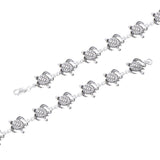 Turtle Sterling Silver Link Bracelet TBG452 - Bracelets