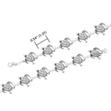 Turtle Sterling Silver Link Bracelet TBG452 - Bracelets