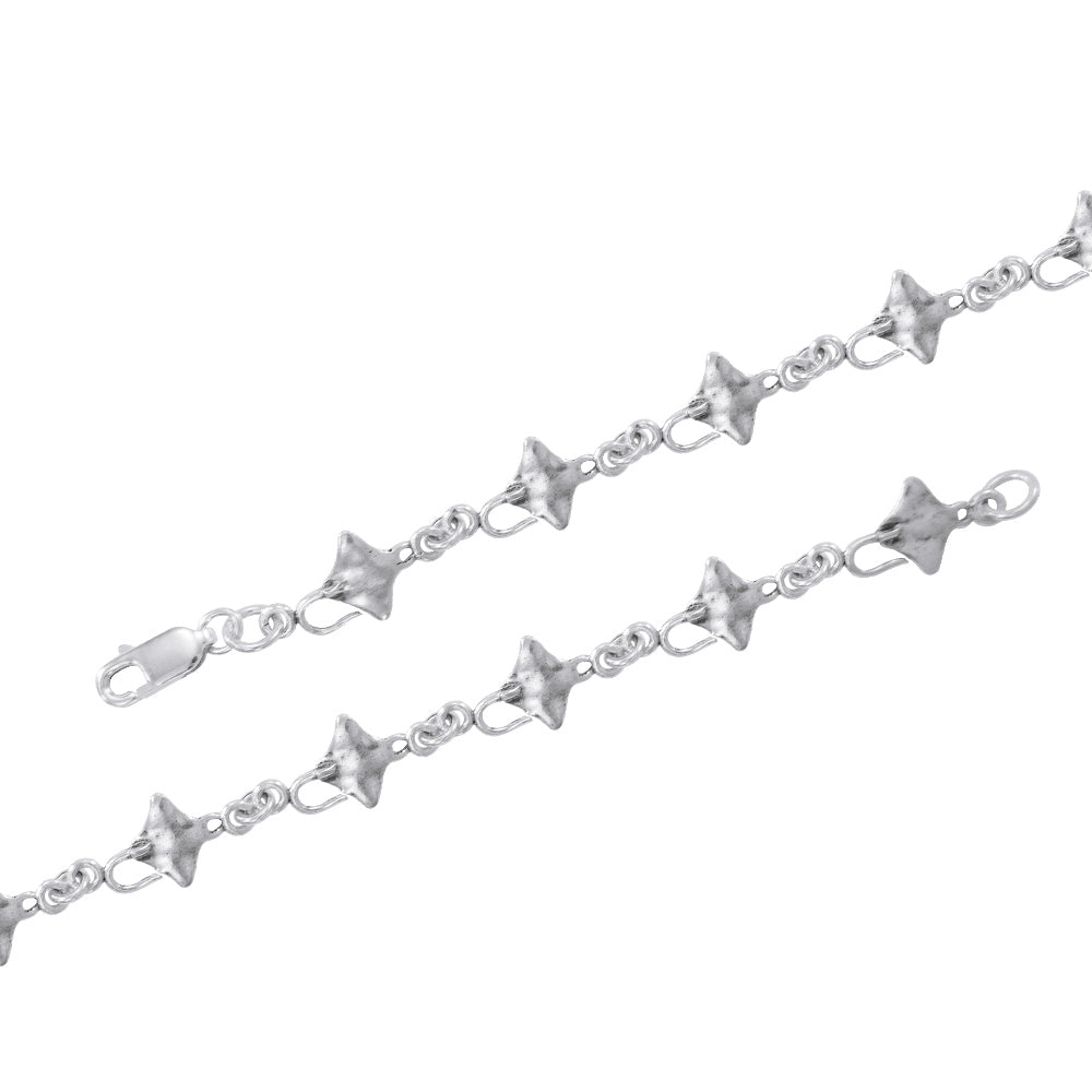 Manta Ray Sterling Silver Link Bracelet TBG544 - Bracelets