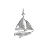 Sailboat Sterling Silver Charm TC557 - Charms