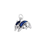 Mother & Baby Dolphins Sterling Silver Charm TCM069 - Charms