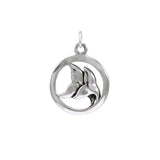 Double Whale Tail Sterling Silver Charm TCM565 - Charms