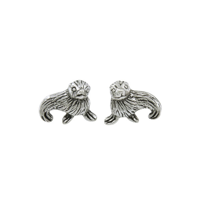 Seal Sterling Silver Post Earring TE1185 - Earrings