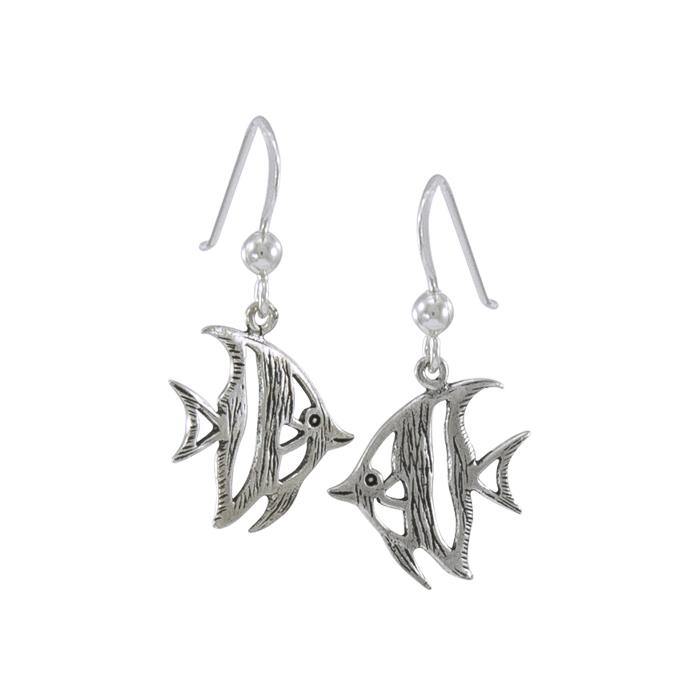 Angelfish Sterling Silver Hook Earring TE204 - Earrings