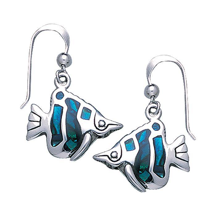 Fish Sterling Silver Hook Earring TE2448 - Earrings